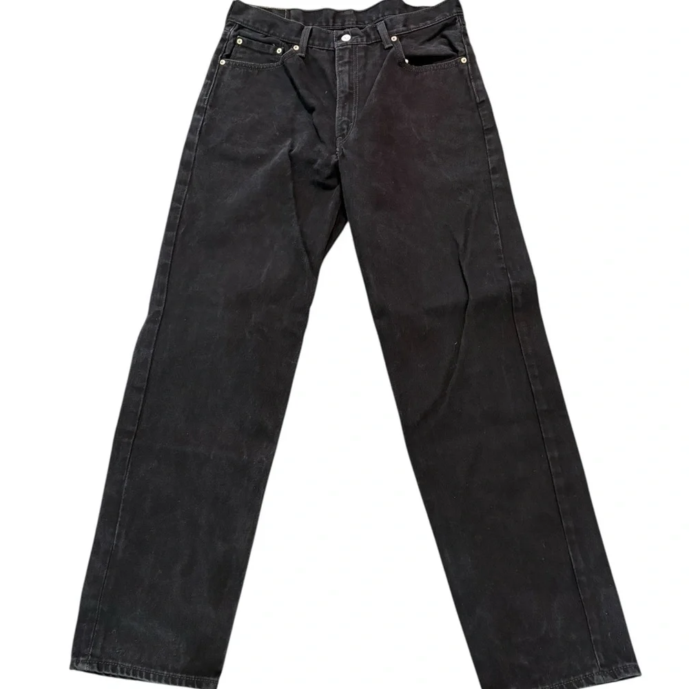 Levi's 550 Men's Relaxed Fit Black Denim Jeans 36x34